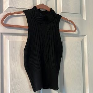 Sleeveless sweater style tank top